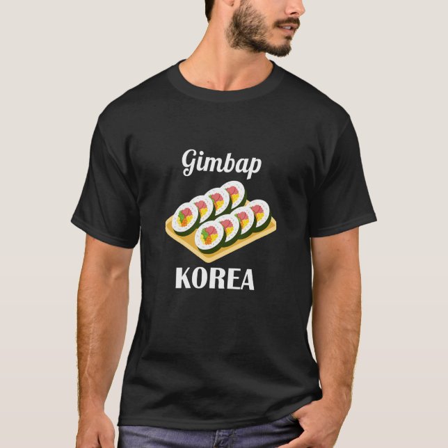 Gimbap Traditional Korean Food Korea Flag T Shirt (Framsida)