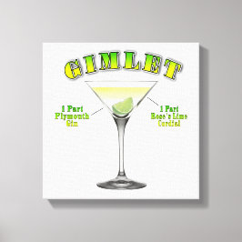 Gimlet Martini Cocktailrecept 12"x12" Canvas