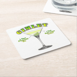Gimlet Martini Cocktailrecept Konst Underlägg Papper Kvadrat