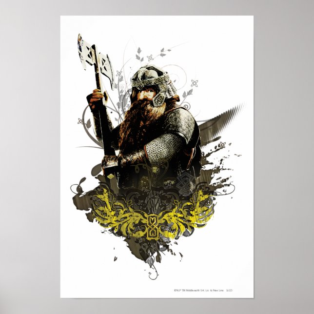 GIMLI™ med Ax Vector Collage Poster (Framsidan)