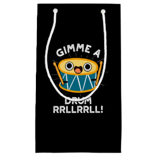 Gimme A Drum RRLLRLL Funny Drummer Pun Mörk BG