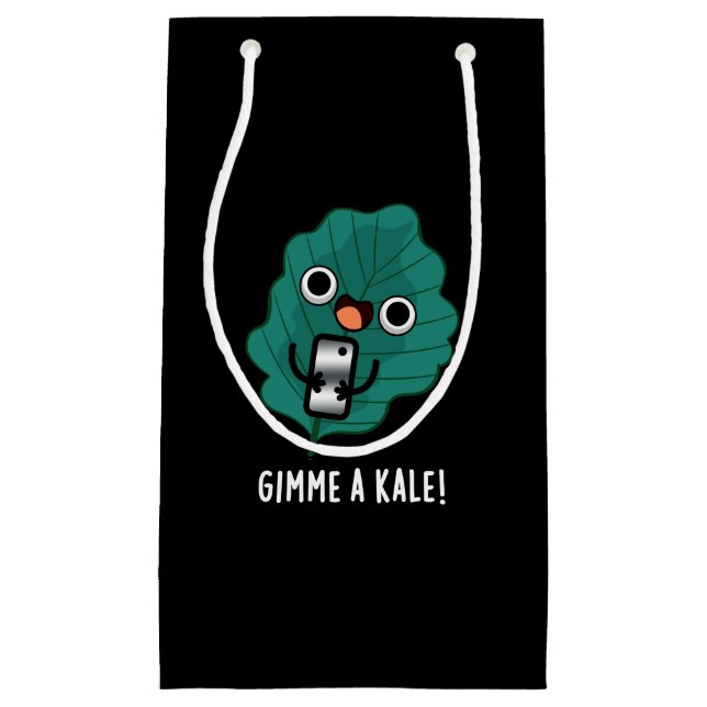 Gimme A Kale Funny Veggie Pun Mörk BG (Framsidan)