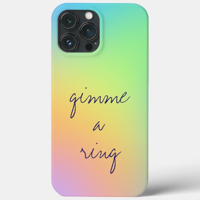 "Gimme A Ring" Pastel Rainbow Gradient (Baksida)