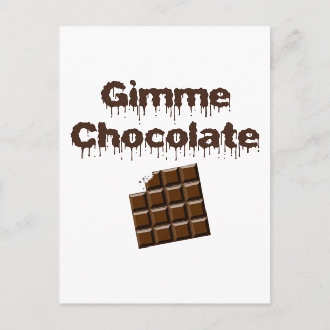 Gimme Chocolate Vykort (Framsida)