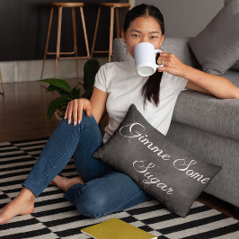 Gimme Lite socker ・ Black Chalkboard Lumbarkudde