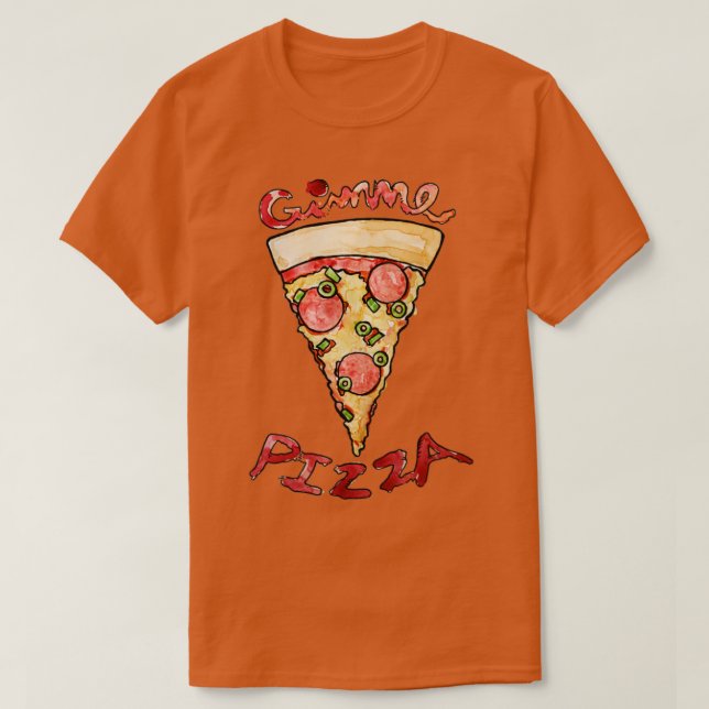 Gimme Pizza T Shirt (Design framsida)