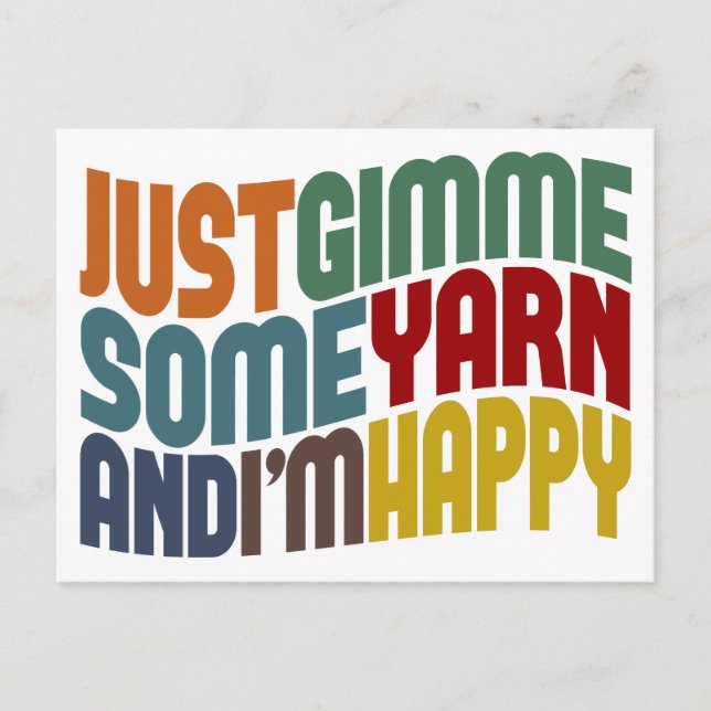 Gimme some Yarn Vykort (Framsida)