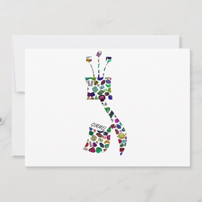 Gimmel - Hebrew Brev Inbjudningar (Framsida)