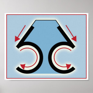 Gimmel - Zayin handstilaffisch Poster