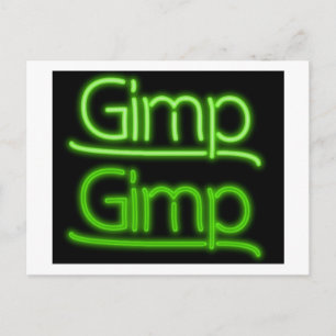 Gimp-tecken Vykort