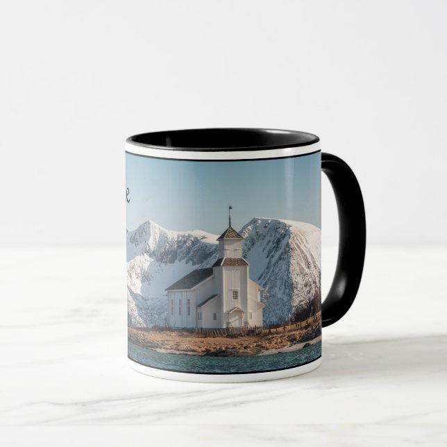 Gimsoy Church Lofoten Norge Mugg (Framsida höger)