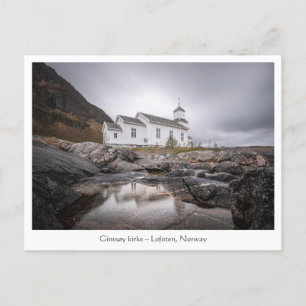 Gimsoy Church Lofoten Norge Vykort
