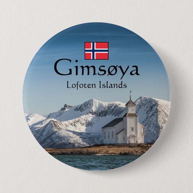 Gimsoya Lofoten Souvenir Knapp (Framsida)