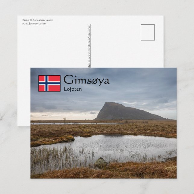 Gimsoya Lofoten Vykort (Fram/baksida)