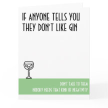 Gin Älskare Stor Grönt Birthday