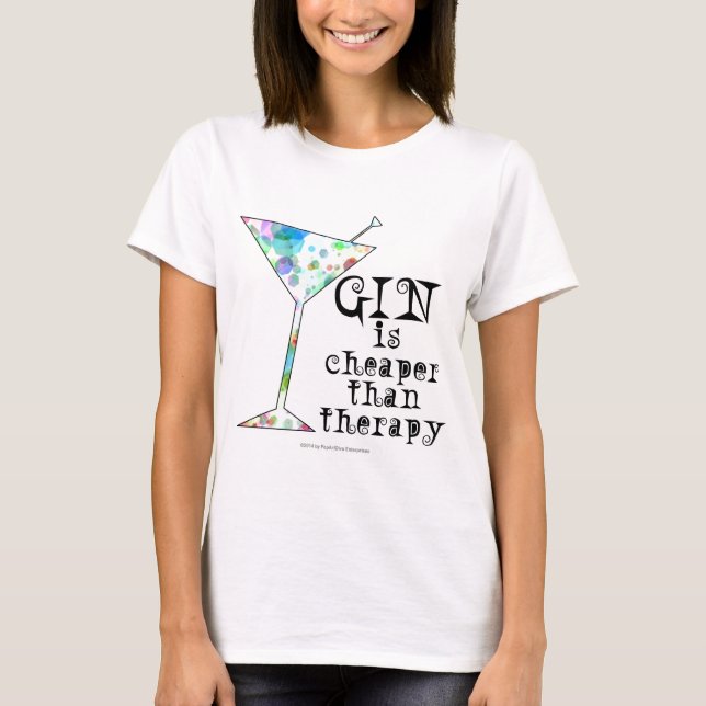 GIN är mer billig än terapi`, T-shirt (Framsida)