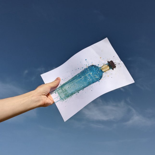 Gin Bottle Wall Art Print 'Atlantis' Poster (Skapare uppladdad)