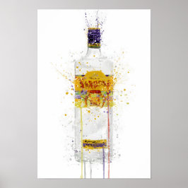 Gin Bottle Wall Art Print 'Dragon' Poster