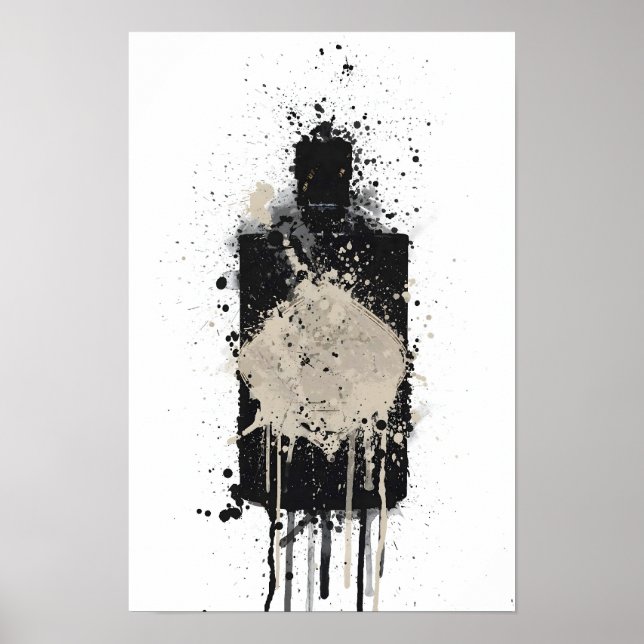 Gin Bottle Wall Art Print 'Onyx Poster (Framsidan)