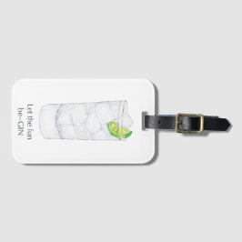 Gin Cocktail Luggage Tag Bagagebricka