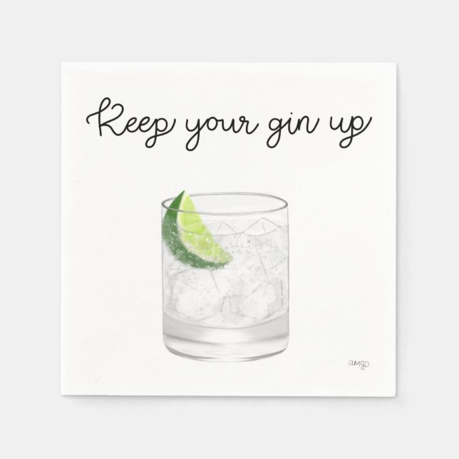 Gin Cocktail Servetter (Framsidan)