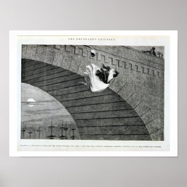 Gin-Crazed Girl begår självmord, tallrik 8 av t Poster (Framsidan)