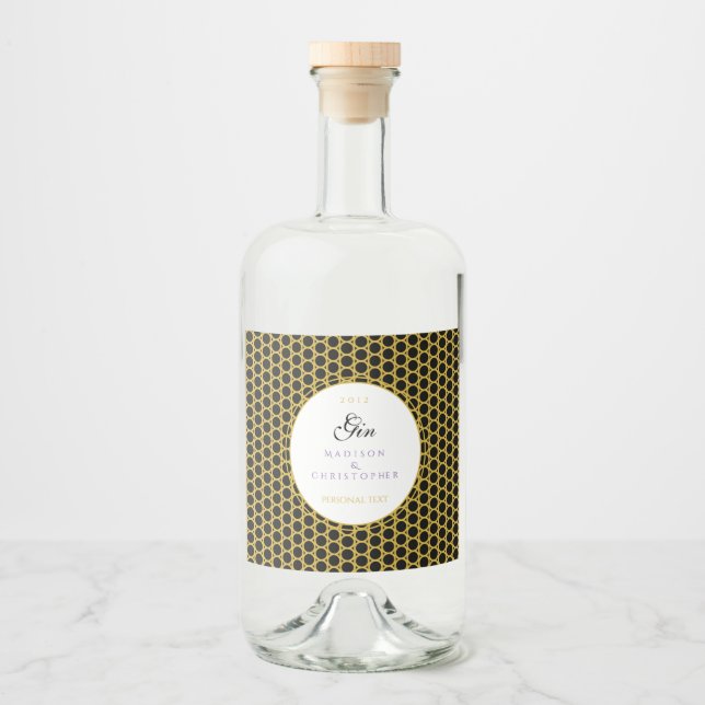 Gin Dotted bottle Spritflaskor Etikett (Framsida)