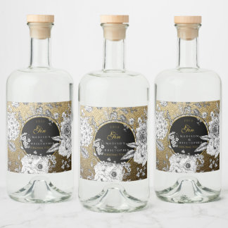 Gin Dotted bottle Spritflaskor Etikett