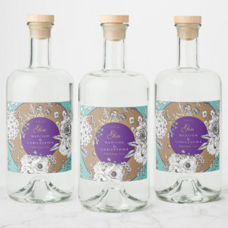 Gin Dotted bottle Spritflaskor Etikett