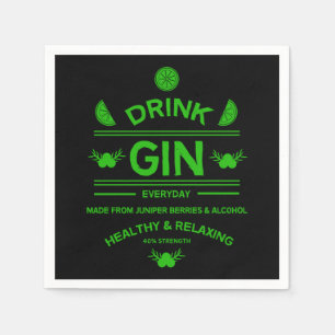 Gin Drinkers Kärlek Gin Hemdekret Pub Servin Pappersservett