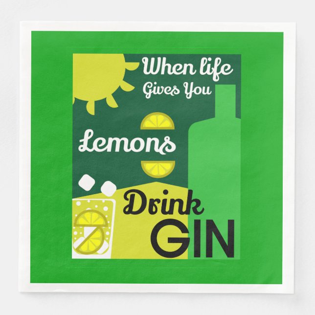 Gin Drinkers | Kärlek Gin | Hemdekret | Pub Servin Pappersservett (Framsida)