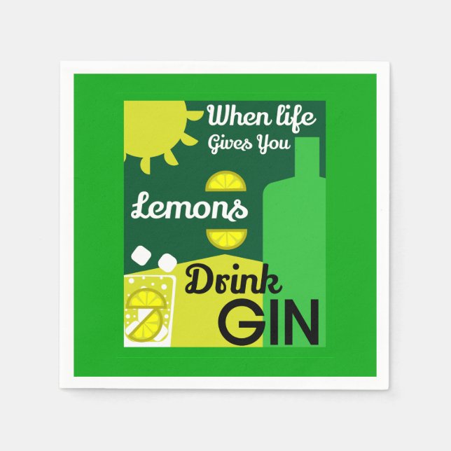 Gin Drinkers | Kärlek Gin | Hemdekret | Pub Servin Pappersservett (Framsidan)