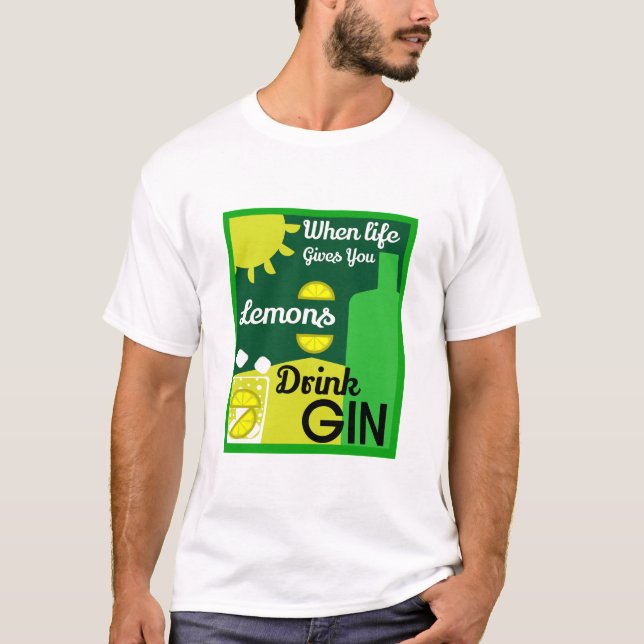 Gin Drinkers | Kärlek Gin | Hemdekret | Pub Servin T Shirt (Framsida)