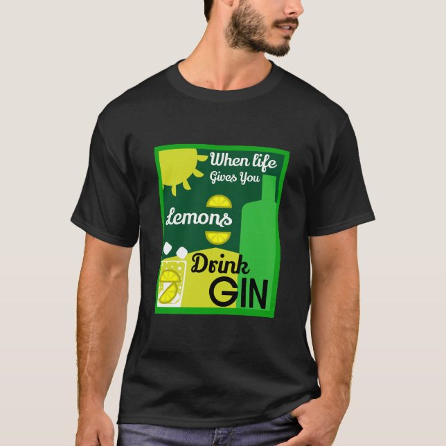 Gin Drinkers | Kärlek Gin | Hemdekret | Pub Servin T Shirt (Framsida)