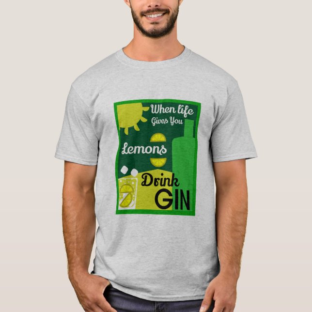 Gin Drinkers | Kärlek Gin | Hemdekret | Pub Servin T Shirt (Framsida)