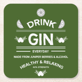 Gin Drinkers | Kärlek Gin | Hemdekret | Pub Servin Underlägg Papper Kvadrat