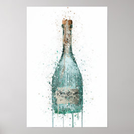 Gin Flaska Wall Art Skriv ut "Harbour" Poster