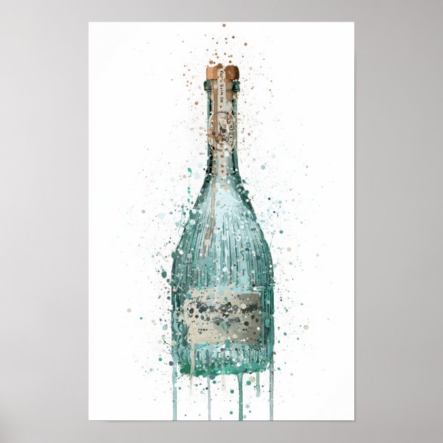 Gin Flaska Wall Art Skriv ut "Harbour" Poster (Framsidan)