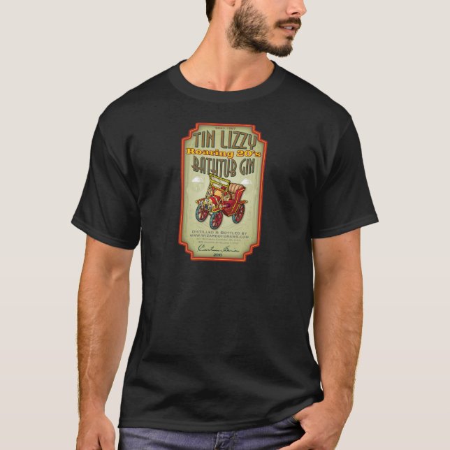 Gin för TinLizzy badkar T Shirt (Framsida)