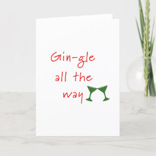 Gin-gel hela vägen - roligt julkort helgkort