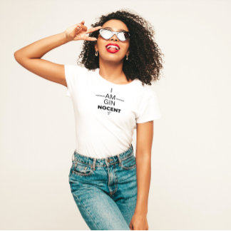 Gin Nocent Dam V Nacke T-Shirt