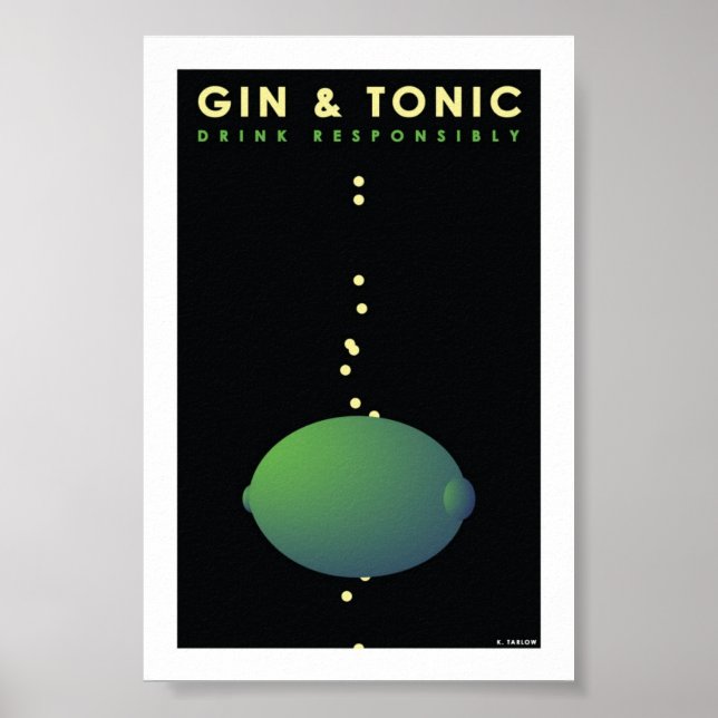 Gin och tonårskort (4 tum x 6 tum kort) poster (Framsidan)