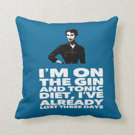 Gin och Tonic Diet vintage dam Kudde