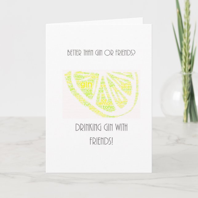 Gin- och vänkort kort (Framsida)