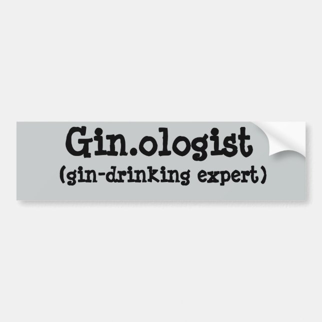 Gin.olog Bumper Sticker Bildekal (Framsidan)