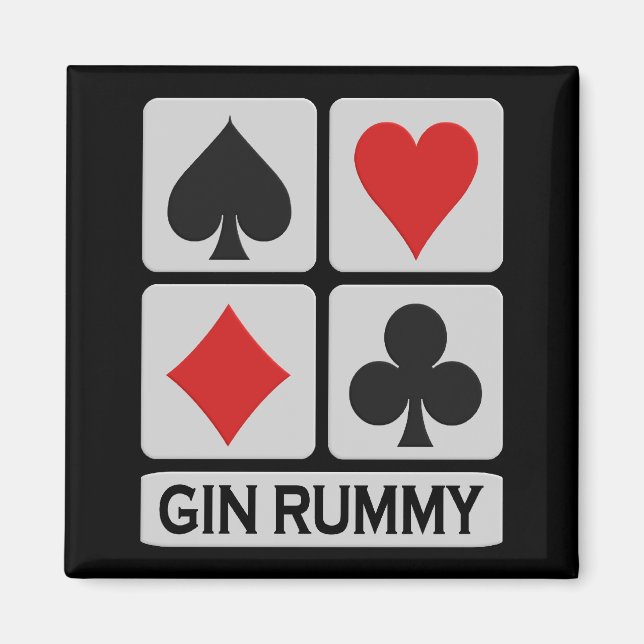 Gin Rummy magnet (Framsidan)