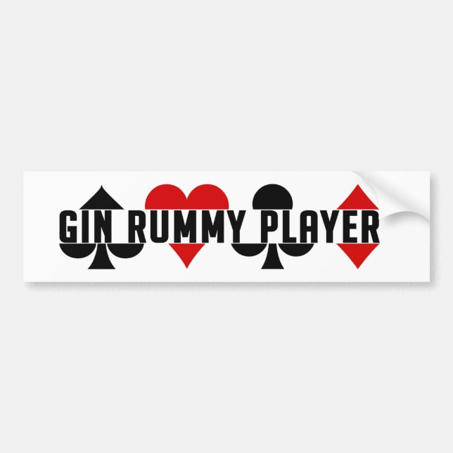 Gin Rummy Player-bildekal Bildekal (Framsidan)