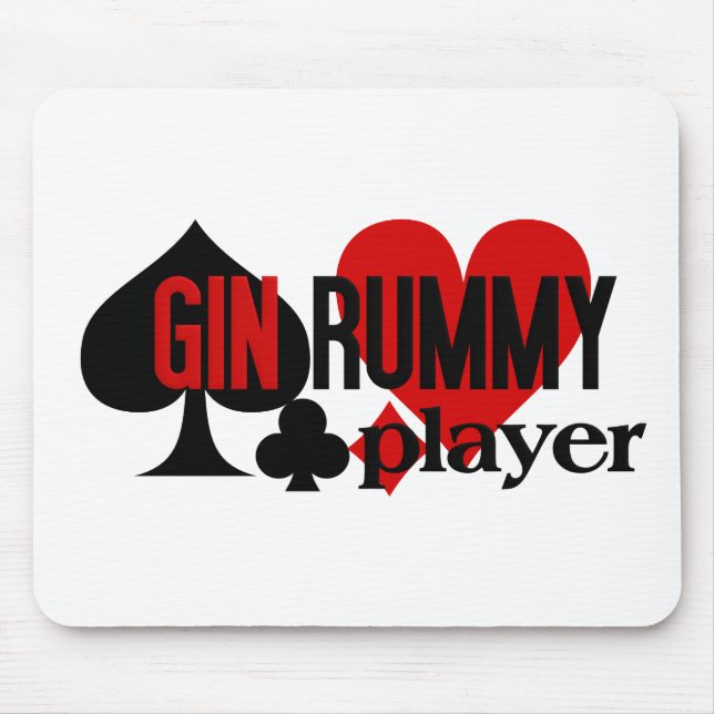 Gin Rummy Player mousepad Musmatta (Framsidan)