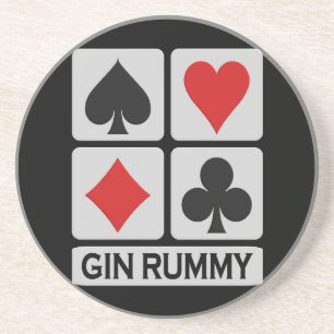 Gin Rummy underlägg Sandsten