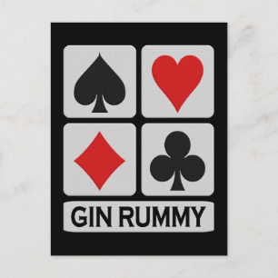 Gin Rummy-vykort Vykort